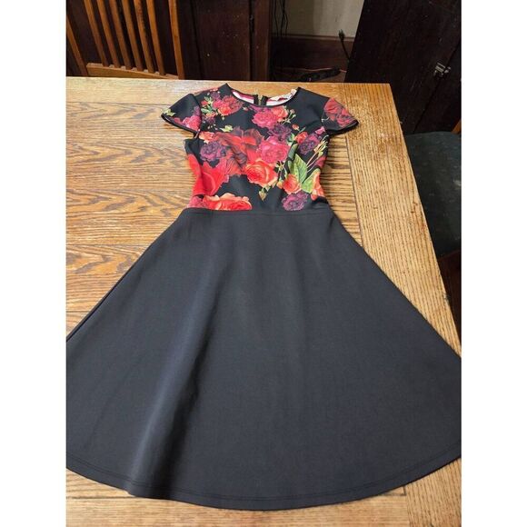 Ted Baker 'Xylee' Juxtapose Rose Skater Dress size 0 (XS) - Picture 2 of 5